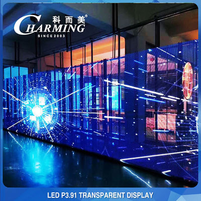 화소 속 P3.91MM 투명한 LED 영상 벽 전시 다중목적 100x50CM