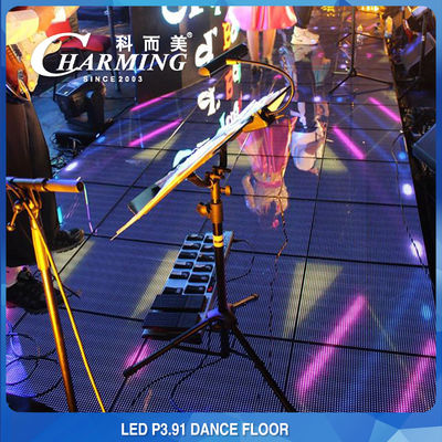 귀납적인 P3.91은 화면 바닥 댄스 플로어 RGB HD IP65 높은 내구성에게 두 번 CE를 보내게 했습니다