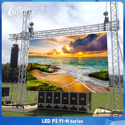 무대 배경 P3.91 임대 LED 비디오 벽 화면 갱신 속도 3840H2