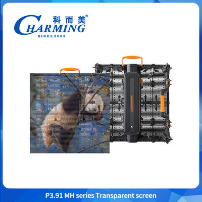 스크린 투명 필름 유리 벽 광고용 비디오 유연 창문 패널 고 디지털 3D P3.91 LED 실내