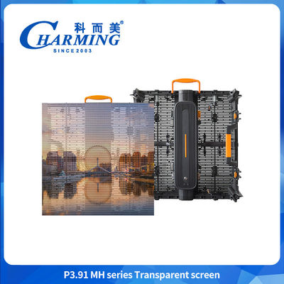 500*500mm P3.91 LED 투명 화면 쇼핑몰 광고 화면 LED 벽 화면