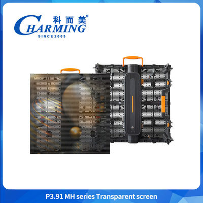 3840Hz 투명한 비디오 유리 화면 500*500mm 광고 LED 빌보드 P3.91 비디오 벽 외부