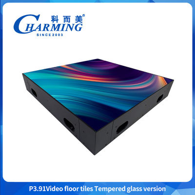 IP65 WATERROOF P3.91 비디오 바닥 타일 온화 유리 버전