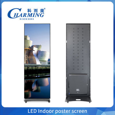 하이 리프레쉬 4K LED 스탠드 포스터 디스플레이 P1.86 P2 P2.5 인도어 패널 플레이어 LED 스크린 포스터 디스플레이 쇼핑몰