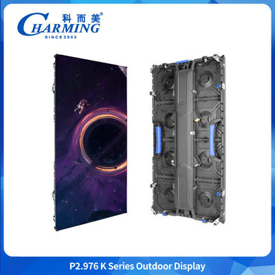 강한 딱딱한 작업 온도 -20°C-60°C P2.976 K RGB 컬러 LED 표지판 LED 벽 화면 고 갱신 속도