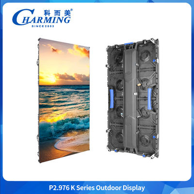 강한 딱딱한 작업 온도 -20°C-60°C P2.976 K RGB 컬러 LED 표지판 LED 벽 화면 고 갱신 속도