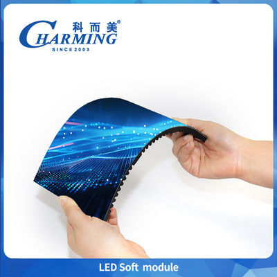 실내 LED 소프트 모듈 RGB P3 P3.076 P4 고 콘트라스트 회전 스크린을 위한 원활한 스플라이싱