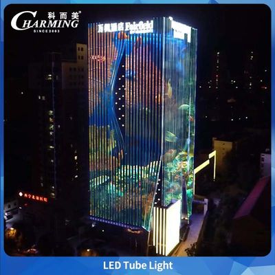 Charmingle의 DMX 제어 및 IP66 등급의 야외 건물 및 교량용 회색 알루미늄 합금 튜브 조명 (원래 제조업체)