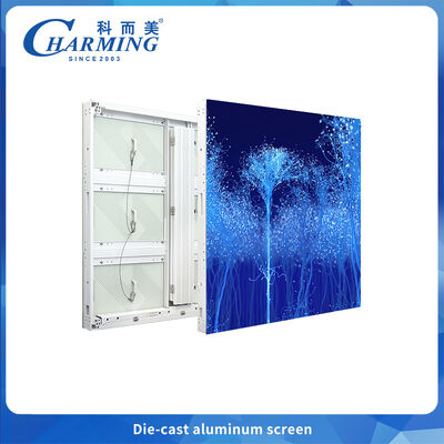 옥외 다이 캐스트 알루미늄 고정 설치 LED 디스플레이 IP65 방수, 220W/m2 에너지 효율 및 6500 CD/m2 밝기