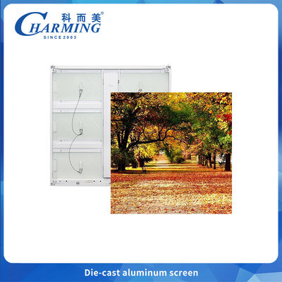 옥외 다이 캐스트 알루미늄 고정 설치 LED 디스플레이 IP65 방수, 220W/m2 에너지 효율 및 6500 CD/m2 밝기