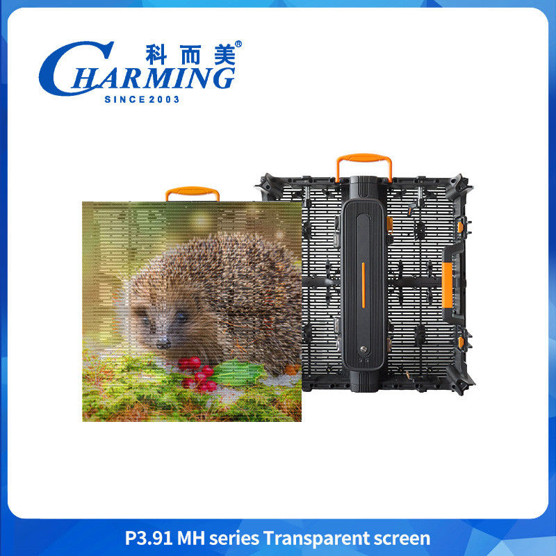 풀 컬러 P3.91 투명한 야외 LED 디스플레이 HD 투명한 LED 디스플레이 스크린 광고용