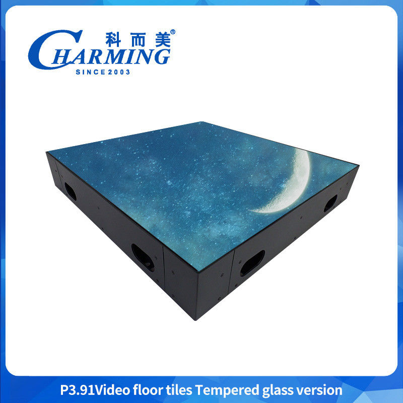 P3.91 LED 스크린 IP65 방수 및 얼룩 저항 야외 바닥 패션 LED 댄스 바닥 LED 스크린 유리 LED 댄스 바닥 DJ 웨딩 LED 바닥