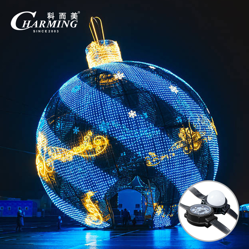 CM-40C 고휘도 픽셀 라이트 φ40x15.2mm RGB IP66 PC 쉘, 광고판 및 교량 조명에 이상적