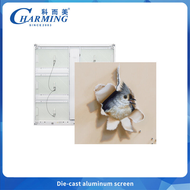 옥외 LED 디스플레이 P6 얇고 가벼운 광고용, 방열 리브 아크 코너 스플라이싱