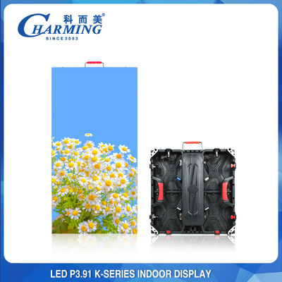 내마모성 256x128 LED 실내 영상 벽 3840HZ P3.91 반대로 충돌