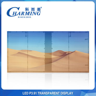 쇼핑몰 3D는 P3.91 투명한 주도하는 비디오 월 디스플레이를 광고하는 유리 스크린을 이끌었습니다