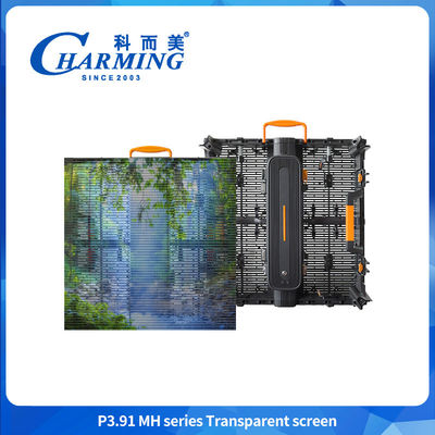 P3.91 투명한 유리 LED 화면 패널 IP65 LED 야외 방수 광고 TV 게시판