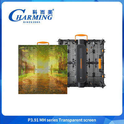 P3.91 LED 디스플레이 스크린 풀 컬러500*500mm 가벼운 알루미늄 투명 LED 상점판